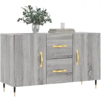 vidaXL Dressoir 100x36x60 cm bewerkt hout grijs sonoma eikenkleurig