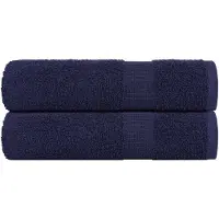 vidaXL Douchehanddoeken FROGN 2 st 70x140 cm 360 g/m² marineblauw