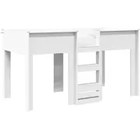 vidaXL Stapeld bed voor kids Wit 80 x 200 cm Bewerkt hout