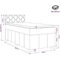 vidaXL Boxspringbed met matras Lichtgrijs 100 x 200 cm Stof