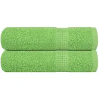 vidaXL Douchehanddoeken FROGN 2 st 70x140 cm 360 g/m² appelgroen