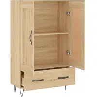 vidaXL Hoge kast 69,5x31x115 cm bewerkt hout sonoma eikenkleurig