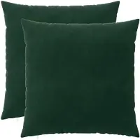 vidaXL Kussensloop 2 st HEERLEN Donkergroen 65 x 65 cm fluweel
