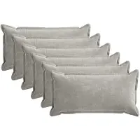vidaXL Kussensloop 6 st HOUTEN Lichtgrijs 40 x 80 cm Chenille Stof