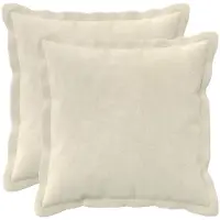 vidaXL Kussensloop 2 st HOUTEN Crèmekleurig 40 x 40 cm