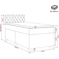 vidaXL Boxspringbed met matras Donkergroen 90 x 200 cm Fluweel
