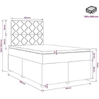 vidaXL Boxspringbed met matras Crèmekleurig 120 x 200 cm Stof