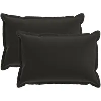 vidaXL Kussen met kussen HOUTEN 2 st Zwart Polyester