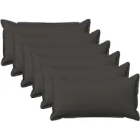 vidaXL Kussen met kussen HOUTEN 6 st Donkergrijs Faux Linnen