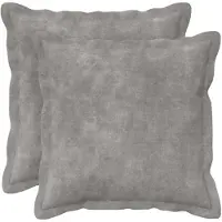 vidaXL Kussen met kussen HOUTEN 2 st Lichtgrijs Microfiber Fleece
