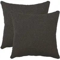 vidaXL Kussensloop 2 st HEERLEN Donkergrijs 45 x 45 cm Bouclé