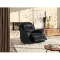Vente-unique Relaxfauteuil EVASION van leer - zwart