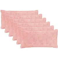 vidaXL Kussensloop 6 st HOUTEN Roze 40 x 70 cm Nep Konijnenbont
