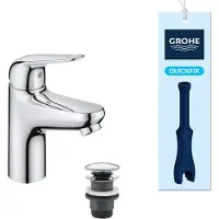 GROHE Swift Wastafelkraan met Push-Open Waste - S-Size - Energie- en AquaCalibrator - Chroom