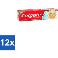 Colgate 12 x - Aardbeismaak - Kindertandpasta - Voor 0 tot 2 jaar oud - 50ml - Baby Tandpasta - Kindertandpasta - Aardbeismaak - Tandenpoetsen Voor Kinderen - Gaatjes Voorkomen
