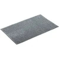 Unyqoos Zachte en comfortabele badmat van microvezel in lichtgrijs chenille design