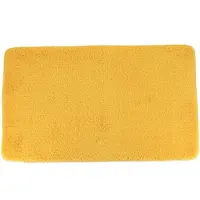 Tendance Badmat Aquarius - microfiber - hoogpolig - okergeel - 45 x 75 cm - badkamer - antislip