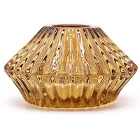 Ancient Wisdom Flower Flip Dinner Candle / Theelichthouders - Antiek Amber