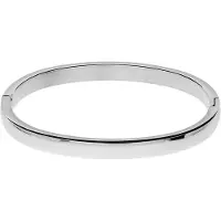 Lucardi - Kinder Stainless steel kinderbangle - Armband - Staal - Zilverkleurig