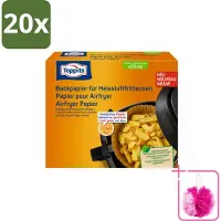Toppits 20 x – Airfryer Papier – 20 cm – 20 Zakjes - Bulkverpakking - Airfryer bakpapier - Douchemop - Bakpapier airfryer