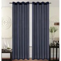 SB Kant en Klaar Vitrage Gordijn - Met Ringen - 140x240 cm - Marineblauw