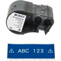 Brady M5C-1500-595-BL-WT tape vinyl wit op blauw | 38,1 mm x 7,62 m (origineel)