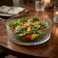 Pasabahce Rain - Glazen Schaal - 1,45 Liter – 20 cm – Transparant – Bowl