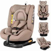 Cabino Autostoel Luna I-Size 360° Draaibaar & Isofix Groep 0/1/2/3 (40-150 cm) Te Gebruiken Vanaf Geboorte tot 12 jaar- Beige