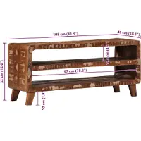 vidaXL Tv-meubel 105x46x32 cm massief gerecycled hout