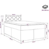 vidaXL Boxspringbed met matras Donkergroen 120 x 200 cm Fluweel