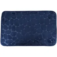 Tendance Badmat mat Pebble - microfiber - Memory Foam - donkerblauw - 50 x 80 cm - antislip - badkamer