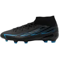 Adidas F50 Hyperfast League Mid Gras Voetbalschoenen (FG) Zwart Zwart Blauw