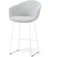 Nolon Nino-Otis barkruk grijs melange - wit onderstel - 75 cm