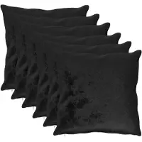 vidaXL Kussensloop 6 st HEERLEN Zwart 60 x 60 cm Flanel