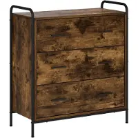 vidaXL Dressoir Gerookt eiken 97 x 33 x 81 cm Bewerkt hout