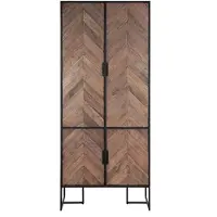 DTP Home Bergkast Criss Cross Gemixt Hout Naturel Zwart