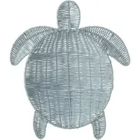 J-Line Wanddecoratie Turtle Ijzer Lichtblauw Large