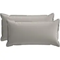 vidaXL Kussen met kussen HOUTEN 2 st Grijs Polyester