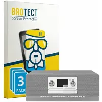 BROTECT Screenprotector 3 Stuks voor TechniSat Digitradio 372 CD Beschermglas transparant