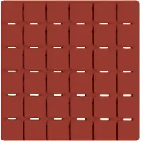 MSV Quadro Antislip Pads – Set van 5 Badmat Antislip Pads van SBS Rubber – Antislip Douchemat Accessoire – Terracotta – 13 x 13 cm