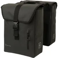 Fastrider Glow - Dubbele Fietstas - 28L - Zwart - Waterafstotend - Laptopvak - Reflecterend - Met Combinatieslot