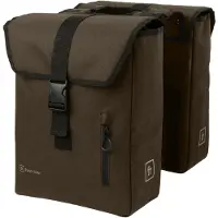 Fastrider Glow Dubbele Fietstas - 28L - Bruin - Waterafstotend - Met Laptopvak - Reflecterend - Inclusief Combinatieslot