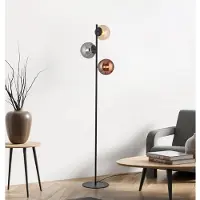 JUST LIGHT Vloerlamp Shiny, multicolor, Woon-/ Eetkamer, Glas, vloerlamp