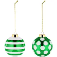 Alessi Kerstbalset Delight - Set van 2 - Groen - NZ04SET2GR