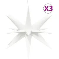 vidaXL Kerstlampen met LED's 3 st inklapbaar 100 cm wit