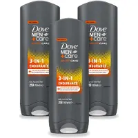 Dove 3 x Men+Care 3-in-1 Douchegel - Sport - 250 ml - Voordeelverpakking - 3 stuks