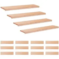 vidaXL Trapmatten 16 st Naturel 120 x 30 x 2 cm Massief beukenhout