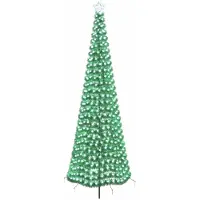 vidaXL Led-kerstboom met tinsel en grondpen EKENAS 300 cm 475 LED's