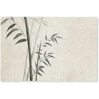 MuchoWow Deurmat 90x60 cm - Droogloopmat Japandi - Bamboe - Beige - Mat voor binnen - Schoonloopmat - Deurmatten met print - Inloopmat