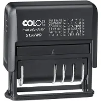 Colop tekststempel Mini-Info Dater S 120/WD | met datum en 12 verschillende woorden | frans